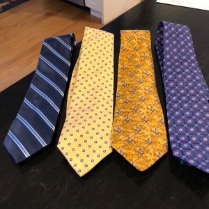 Four ties. Hathaway/talbott/Kirkland